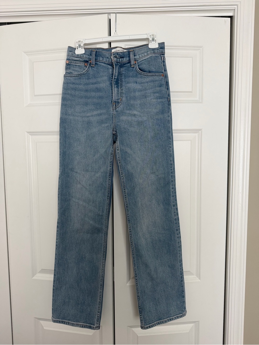 Arlo High-Rise Straight Leg Jeans - Light Blue